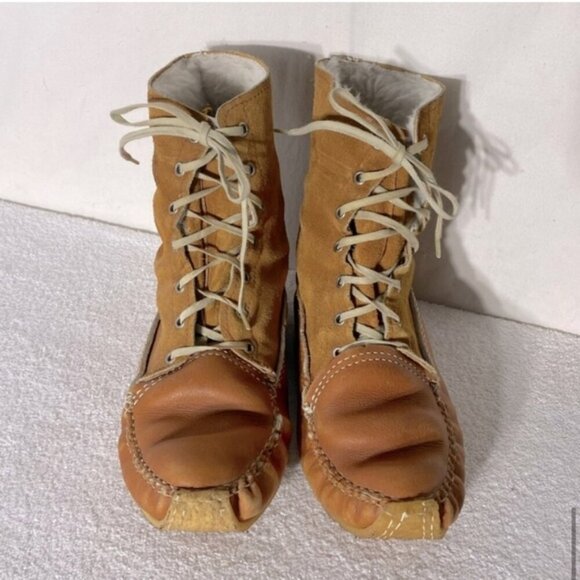 Vintage Handmade Bushcraft Snow Shoes Moccasin Mukluks 8.5 - Picture 14 of 14
